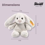 Steiff Hoppie Hase 18 cm hellgrau, Plüschtier Hase mit Schlappohren, Soft Cuddly Friends, flauschiges Stofftier zum – Bild 2
