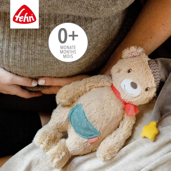 Fehn Kuscheltier Bär Bruno – Weicher Teddybär für Neugeborene als Einschlafhilfe - Stofftier zum Greifen, – Bild 5